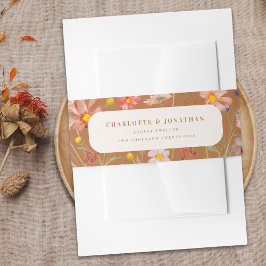 Cintas Para Invitaciones Boho Boho Rustic Floral Fall Wedding