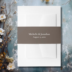 Cintas Para Invitaciones Boho Brown y el Boda Cream