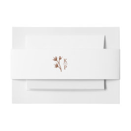 Cintas Para Invitaciones Boho Earthy Botanant Elegant Marfil Minimal