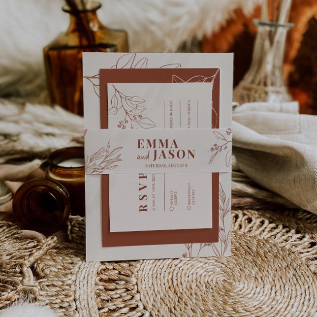 Cintas Para Invitaciones Boho Floral (Subido por el creador)