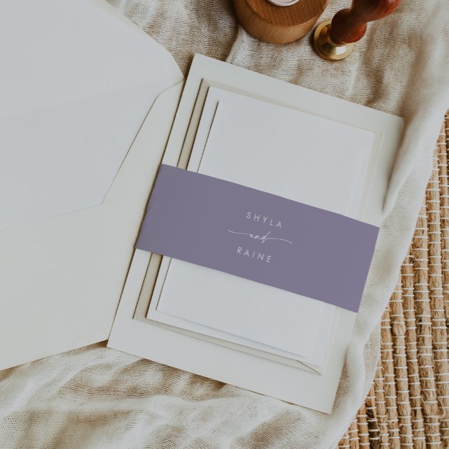 Cintas Para Invitaciones Boho Moda Lavender Boda púrpura (Subido por el creador)