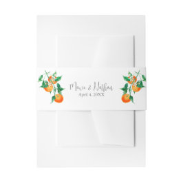 Cintas Para Invitaciones Boho Naranja Blossom Boda