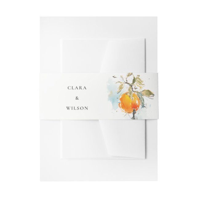 Cintas Para Invitaciones Boho Resumen Boetchy Naranja Boda Jardín (Anverso Ejemplo)