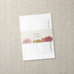 Cintas Para Invitaciones Boho Vintage Floral Fall Garden Wedding
