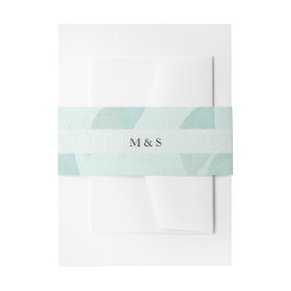 Cintas Para Invitaciones Boho Watercolor Azul Personalizado