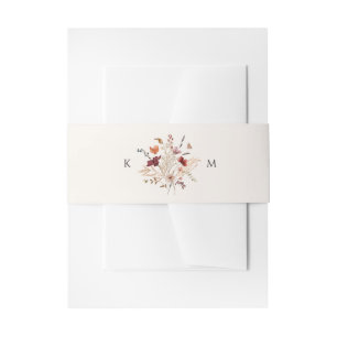 Cintas Para Invitaciones Boho Wildflower Elegant Fall Wedding