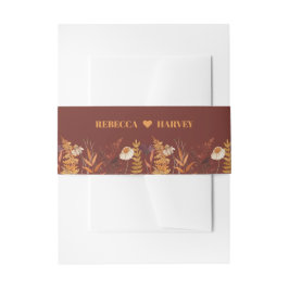 Cintas Para Invitaciones Boho Wildflower Terracotta Boda otoño otoño