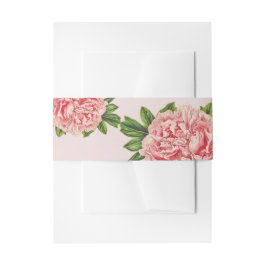 Cintas Para Invitaciones BONITO MODERNA vintage floral rosa de peonía