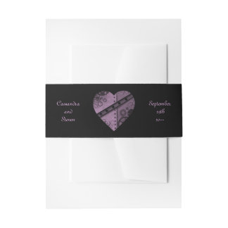 Cintas Para Invitaciones Bonito steampunk corazón elegante novia