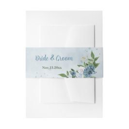 Cintas Para Invitaciones bonitos tonos azules flores boda