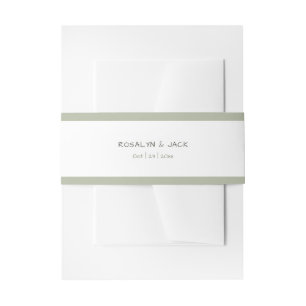 Cintas Para Invitaciones Borde verde seco mínimo