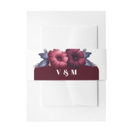 Cintas Para Invitaciones Borgoña espléndida y rosa Rubor