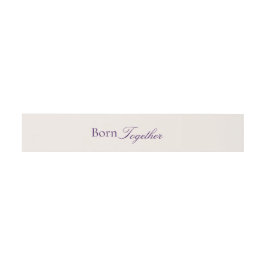 Cintas Para Invitaciones Born Together Twin Love Baby Shower