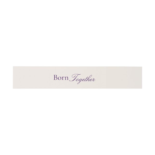 Cintas Para Invitaciones Born Together Twin Love Baby Shower (Superficie plana)