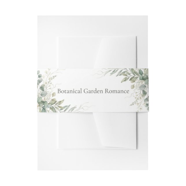 Cintas Para Invitaciones Botanical Garden Romance Wedding (Anverso Ejemplo)
