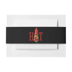 Cintas Para Invitaciones Botella de Salsa Caliente