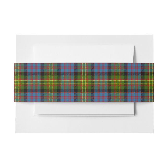 Cintas Para Invitaciones Bowie Scottish Tartan Belly Band (Anverso Ejemplo)