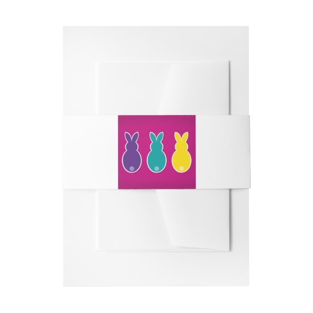 Cintas Para Invitaciones Bright Easter Bunny Silhouette (Anverso Ejemplo)