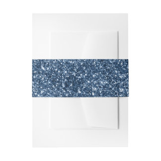 Cintas Para Invitaciones Brillo Azul Marino Falso