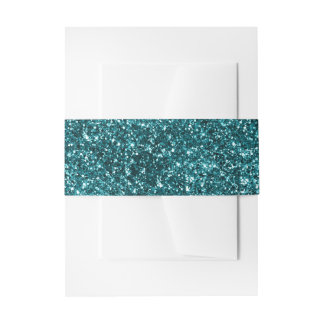 Cintas Para Invitaciones Brillo Azul Verde Falso