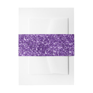 Cintas Para Invitaciones Brillo Morado Real Falso