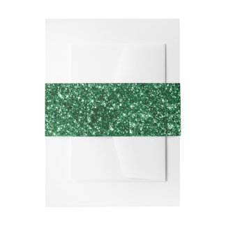 Cintas Para Invitaciones Brillo verde bosque falso