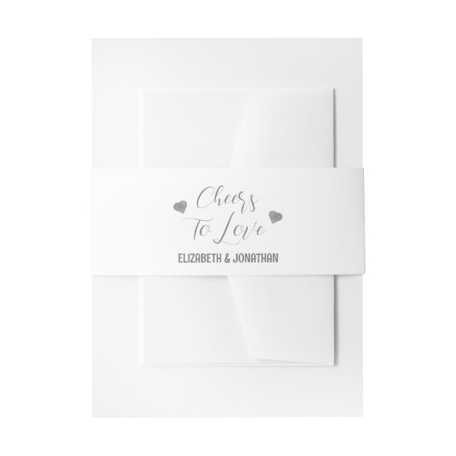 Cintas Para Invitaciones Brindis al Amor (Anverso Ejemplo)