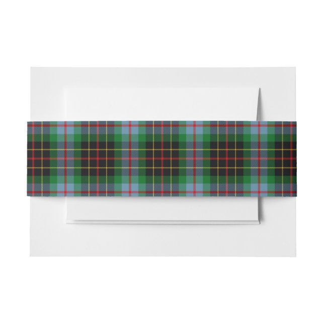 Cintas Para Invitaciones Brodie Hunting Scottish Tartan Belly Band (Anverso Ejemplo)