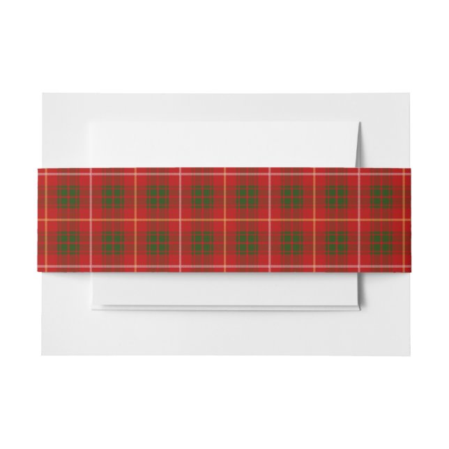 Cintas Para Invitaciones Bruce Scottish Tartan Belly Band (Anverso Ejemplo)