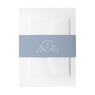 Cintas Para Invitaciones BRUNSWICK Botanical Monogram Crest