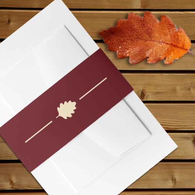 Cintas Para Invitaciones Burgundy Autumn Wedding (Subido por el creador)