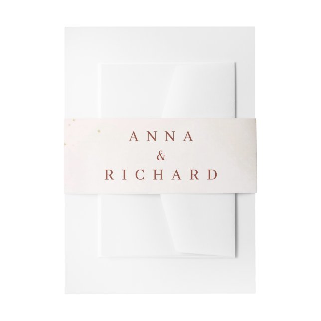 Cintas Para Invitaciones Burgundy & Gold Floral Wedding Invitation (Anverso Ejemplo)