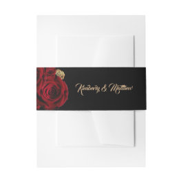 Cintas Para Invitaciones Burgundy Roses Boho Wedding 