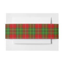 Cintas Para Invitaciones Burnett Scottish Tartan Belly Band