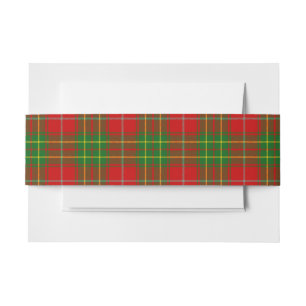 Cintas Para Invitaciones Burnett Scottish Tartan Belly Band