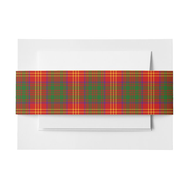 Cintas Para Invitaciones Burns Scottish Tartan Belly Band (Anverso Ejemplo)