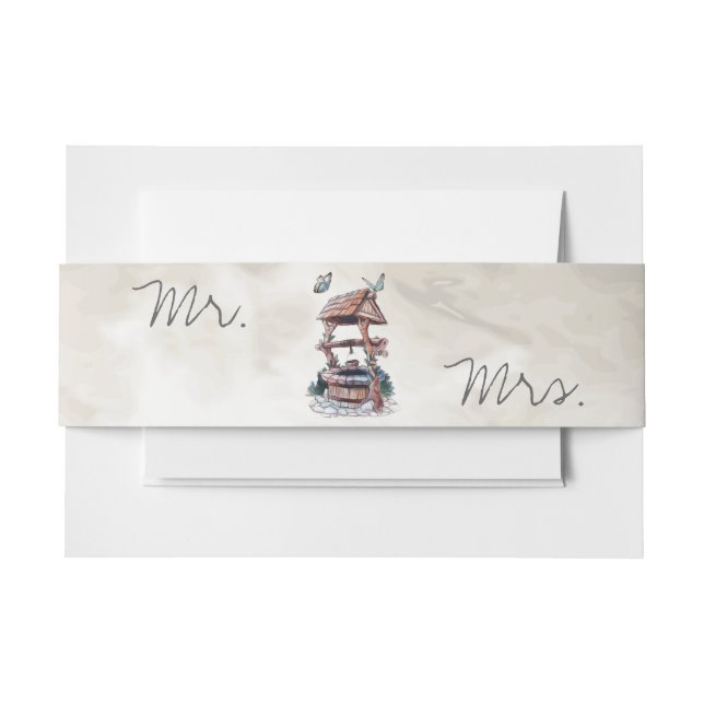 CINTAS PARA INVITACIONES BUTTERFLY WISHING BIEN (Anverso Ejemplo)