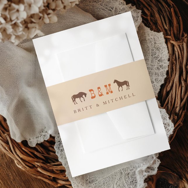 Cintas Para Invitaciones Caballos Bodas occidentales de roble de la valla (Subido por el creador)