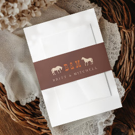 Cintas Para Invitaciones Caballos Bodas occidentales de roble de la valla