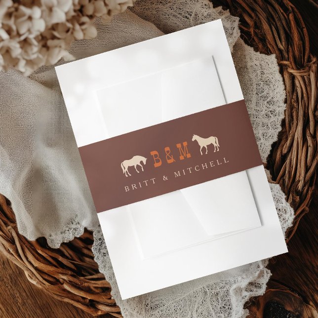 Cintas Para Invitaciones Caballos Bodas occidentales de roble de la valla (Subido por el creador)