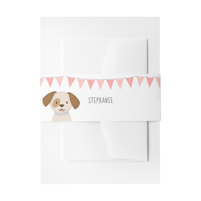 Cintas Para Invitaciones Cachorro (Anverso Ejemplo)