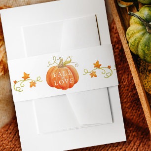Cintas Para Invitaciones Caer en el amor calabaza acuarela boda
