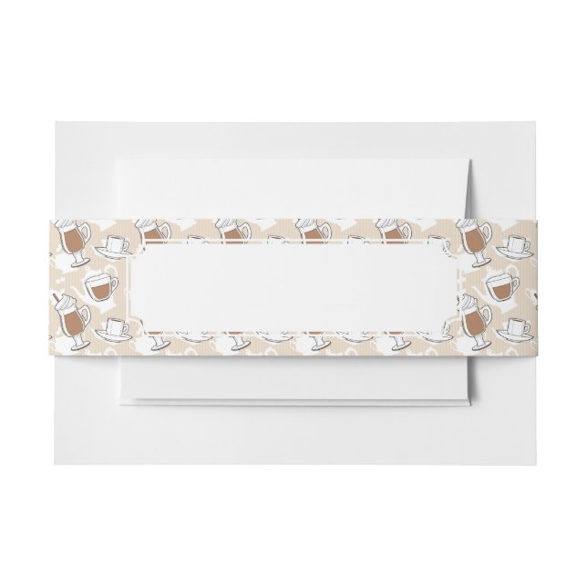 Cintas Para Invitaciones Café, modelo dulce (Anverso Ejemplo)