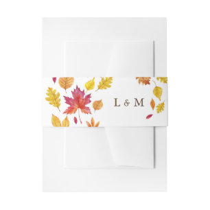 Cintas Para Invitaciones Caída Sale de Garland Boda Otoño Monograma