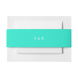 Cintas Para Invitaciones Caja de regalo Aqua Color de verano sólido Fiesta