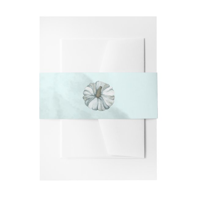 Cintas Para Invitaciones Calabaza azul de otoño (Anverso Ejemplo)