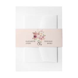 Cintas Para Invitaciones Calabaza rosa borgoñona personalizada de otoño