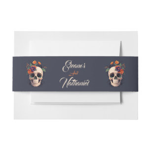 Cintas Para Invitaciones Calavera floral gótica elegante 3D