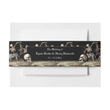 Calaveras y esqueletos bailando Boda gótico