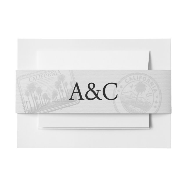 Cintas Para Invitaciones California Passport (Anverso Ejemplo)